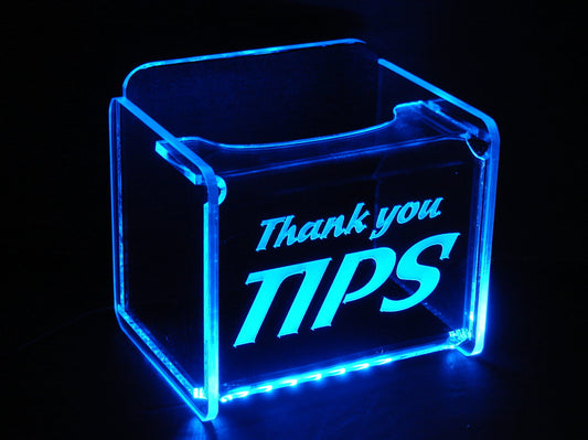LED Glowing Tip Box- SPRINT Font- Tip Jar -LED Tip Jar -Light up tip Jar -Ballot Box- Card Box- Musician Tip Jar