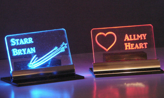 LED Place Setting Sign-Deluxe Style-Small-Personalized