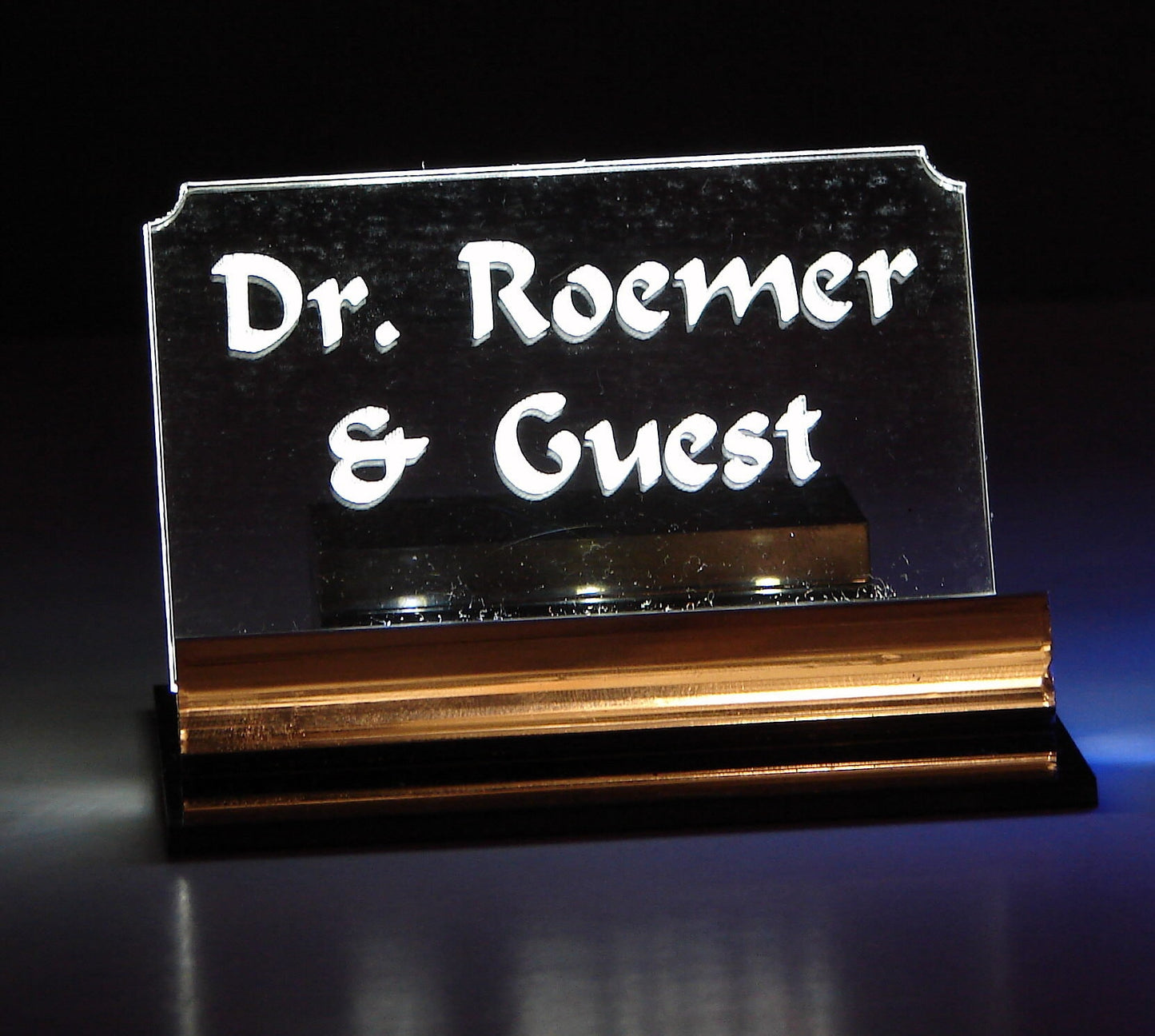 LED Place Setting Sign-Basic Style-Personalized-Set of 8-Text Only-Choice of Font