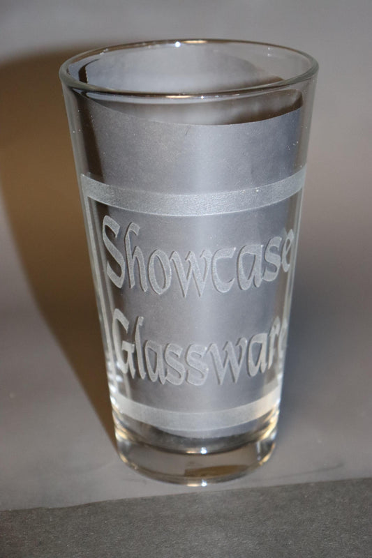 Set of 8 Bar Glasses - Clear or Smoked with laser etching of your event or logo.