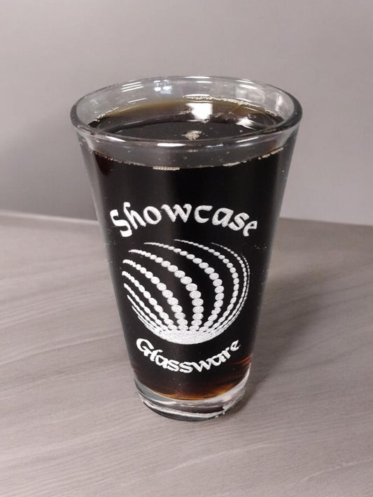 Set of 4 Bar Glasses - Clear or Smoked with laser etching of your event or logo.