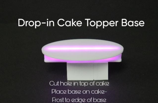 Personalized Cake Topper - Glowing LED - Engraved Acrylic - Music Lovers Design