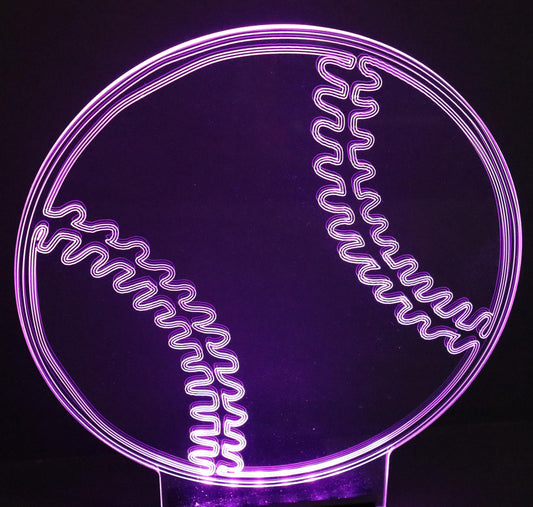 LED Baseball Centerpiece-10" wide x 12" high-Table Decor-9 Volt Battery Powered-Add your logo or message!