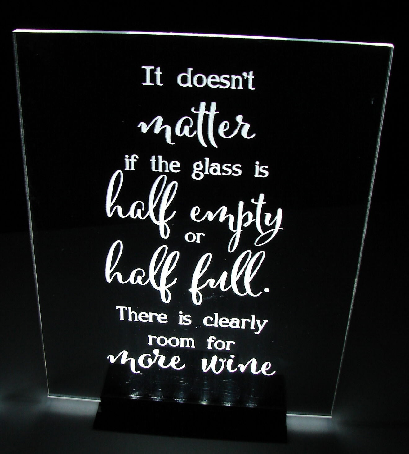 Glowing LED Sign... Any message or logo..Economy Model...9V Battery Powered..8" x 10"