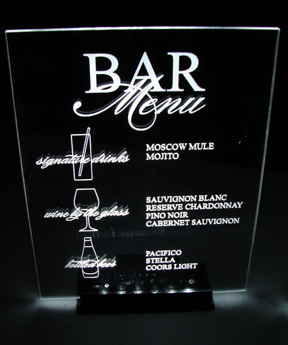 Glowing LED Sign... Any message or logo..Economy Model...9V Battery Powered..8" x 10"