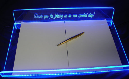 LED Glowing  Signature Book Display 22" x 14" x 3"