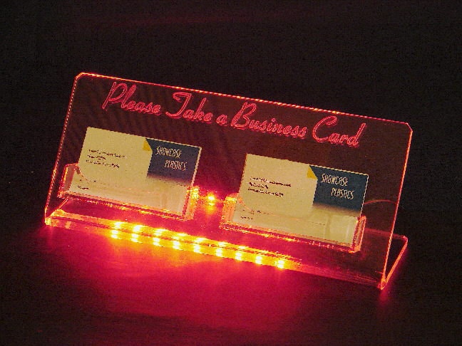 LED Glowing Business Card Holder (2 pockets)