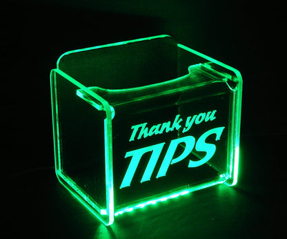 LED Glowing Tip Box- SPRINT Font-  Tip Jar -LED Tip Jar -Light up tip Jar -Ballot Box- Card Box- Musician Tip Jar