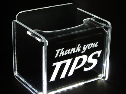 LED Glowing Tip Box- SPRINT Font-  Tip Jar -LED Tip Jar -Light up tip Jar -Ballot Box- Card Box- Musician Tip Jar