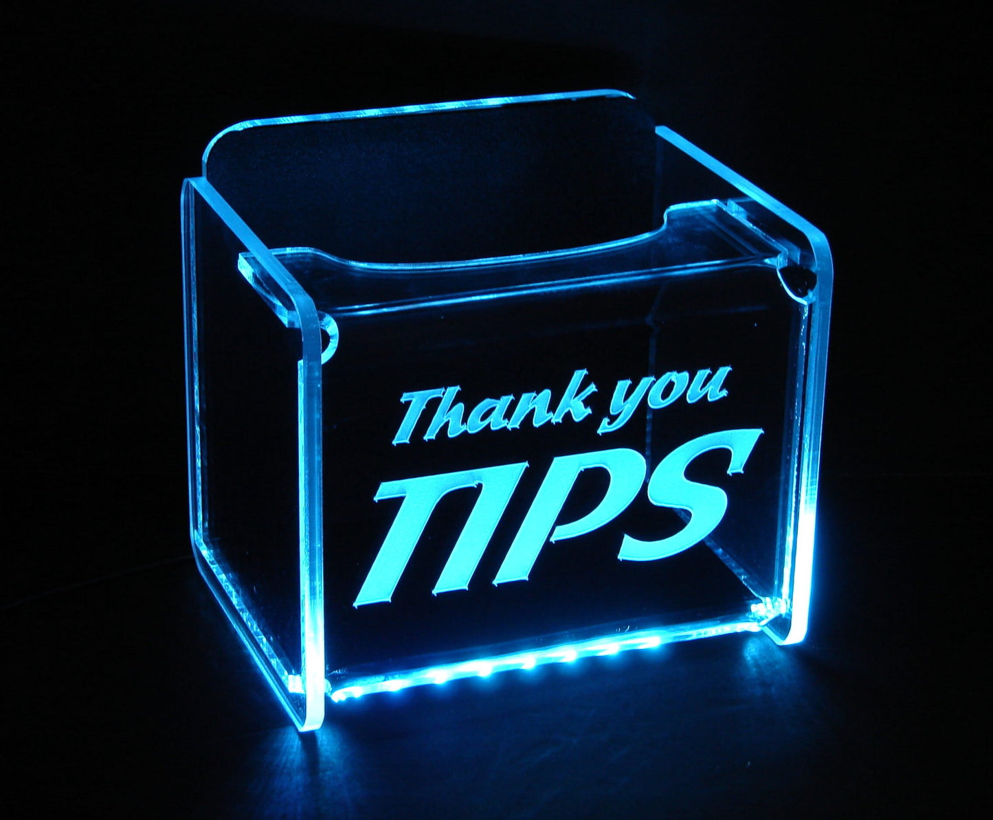 LED Glowing Tip Box- SPRINT Font-  Tip Jar -LED Tip Jar -Light up tip Jar -Ballot Box- Card Box- Musician Tip Jar