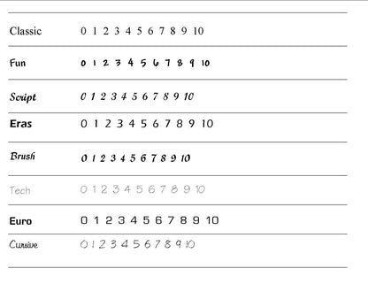 LED Table Number- Set of 4 - Sun Glow