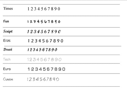 LED Table Number -Set of 4- Choice of Fonts