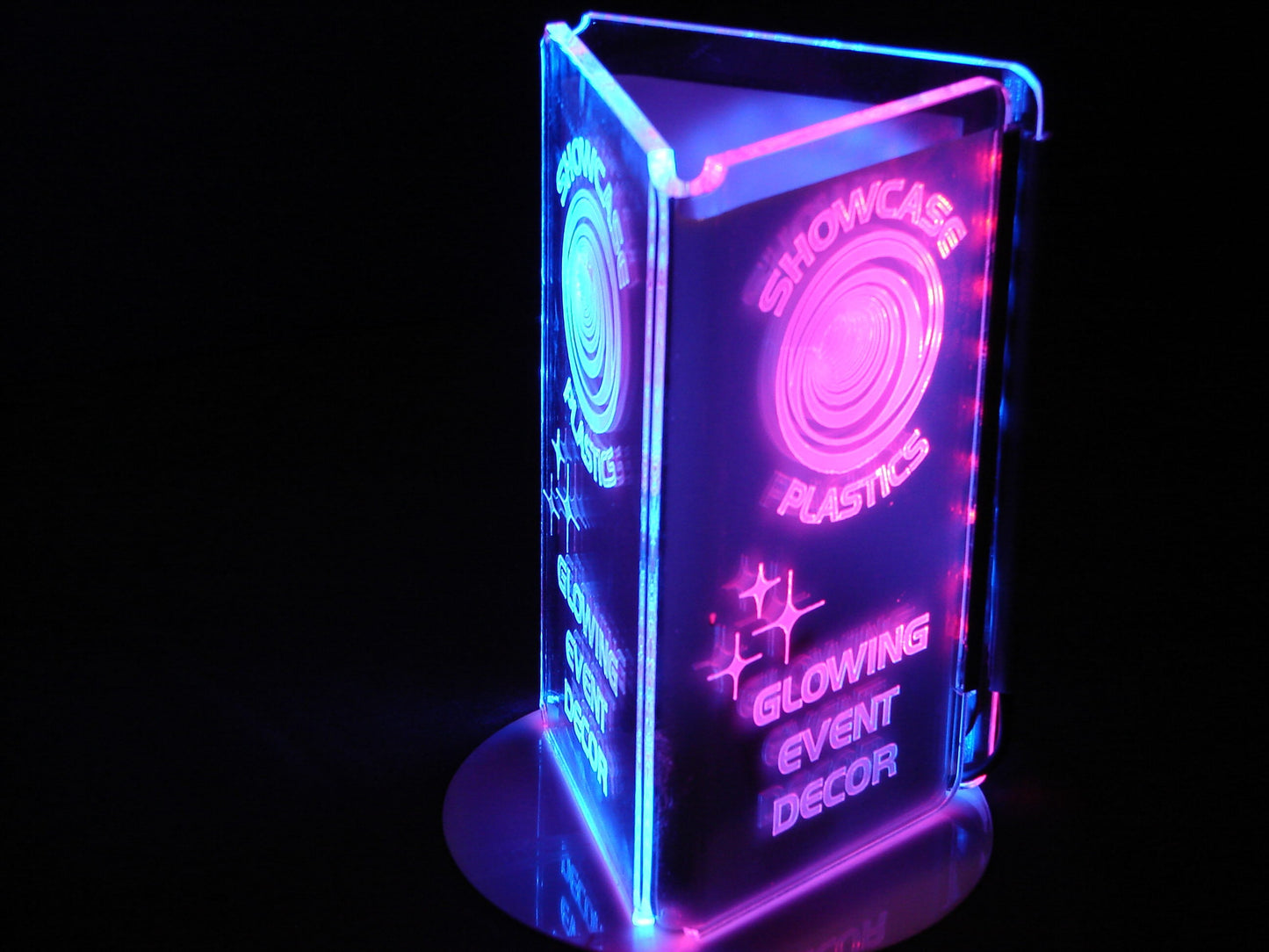 3 Sided Table  Centerpiece-12" tall - 1 or 2 color