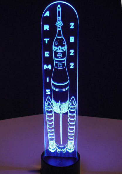 Artemis Moon Rocket Night Light- 16" tall