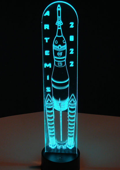Artemis Moon Rocket Night Light- 16" tall