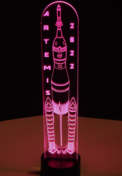 Artemis Moon Rocket Night Light- 16" tall