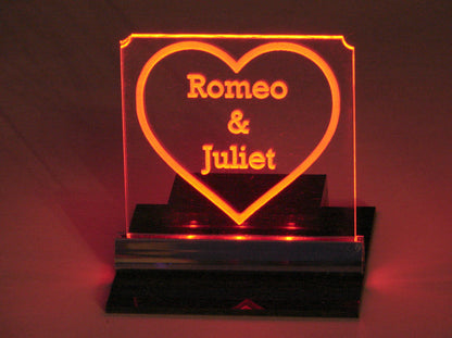 LED Place Setting Sign-Deluxe Style-Large-Personalized-Set of 8