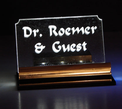 LED Place Setting Sign-Basic Style-Personalized-Set of 8-Text Only-Choice of Font