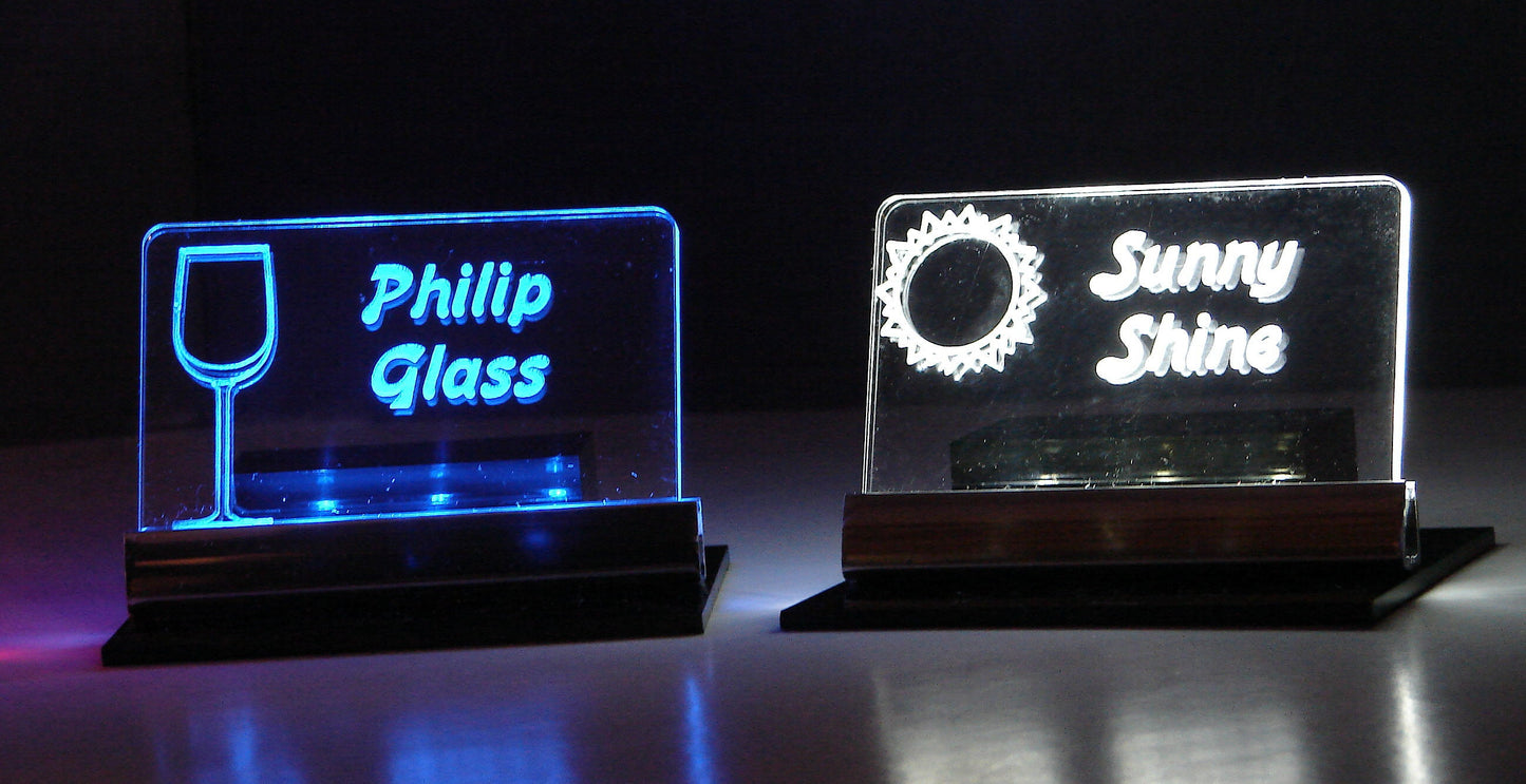 LED Place Setting Sign-Deluxe Style-Small-Personalized