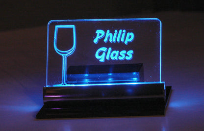 LED Place Setting Sign-Deluxe Style-Small-Personalized