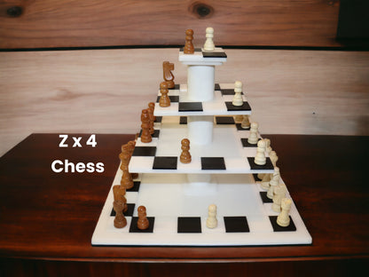 Zx4 Chessboard-4 Level chessboard is played exactly like classic chess is played on a flat chessboard. Multi-Level Chessboard. Gameboard