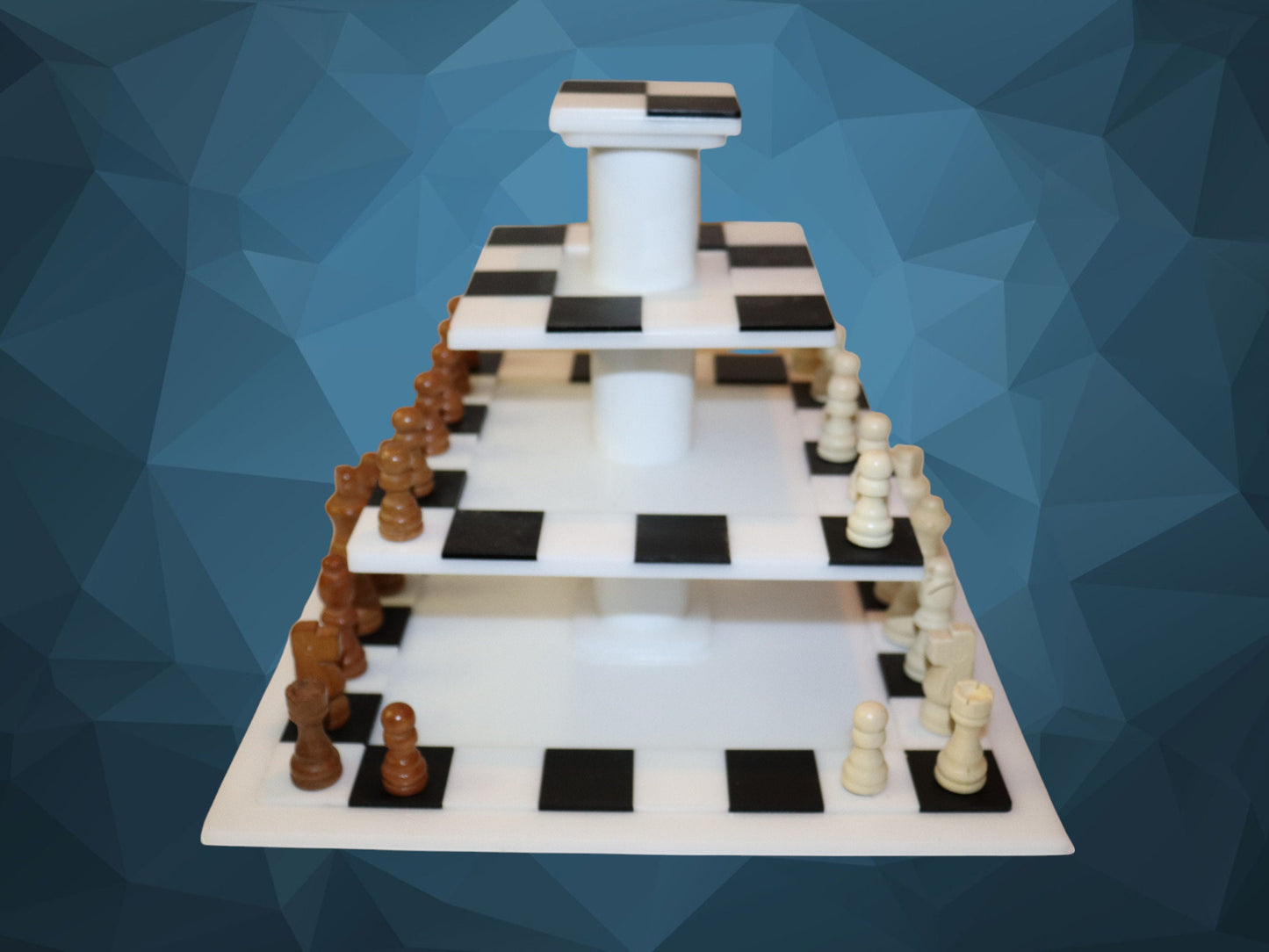 Zx4 Chessboard-4 Level chessboard is played exactly like classic chess is played on a flat chessboard. Multi-Level Chessboard. Gameboard