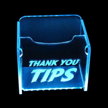 LED Glowing Tip Box- Signboard Font-  Tip Jar -LED Tip Jar -Light up tip Jar -Ballot Box- Card Box- Musician Tip Jar