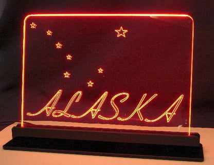 Glowing LED Sign.. . Any message or logo ..Deluxe Model ...Dual Powered ..12" x 8"