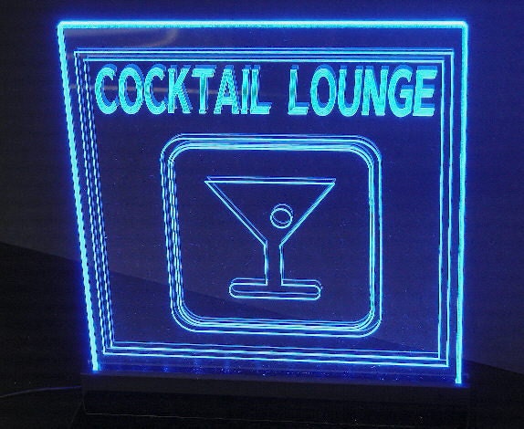 Glowing LED Sign.. . Any message or logo ..Deluxe Model ...Dual Powered ..12" x 8"