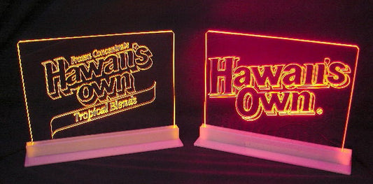 Glowing LED Sign.. . Any message or logo ..Deluxe Model ...Dual Powered ..12" x 8"
