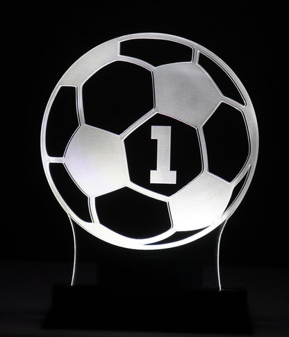 LED Table Number - Set of 4- Soccer Ball Design