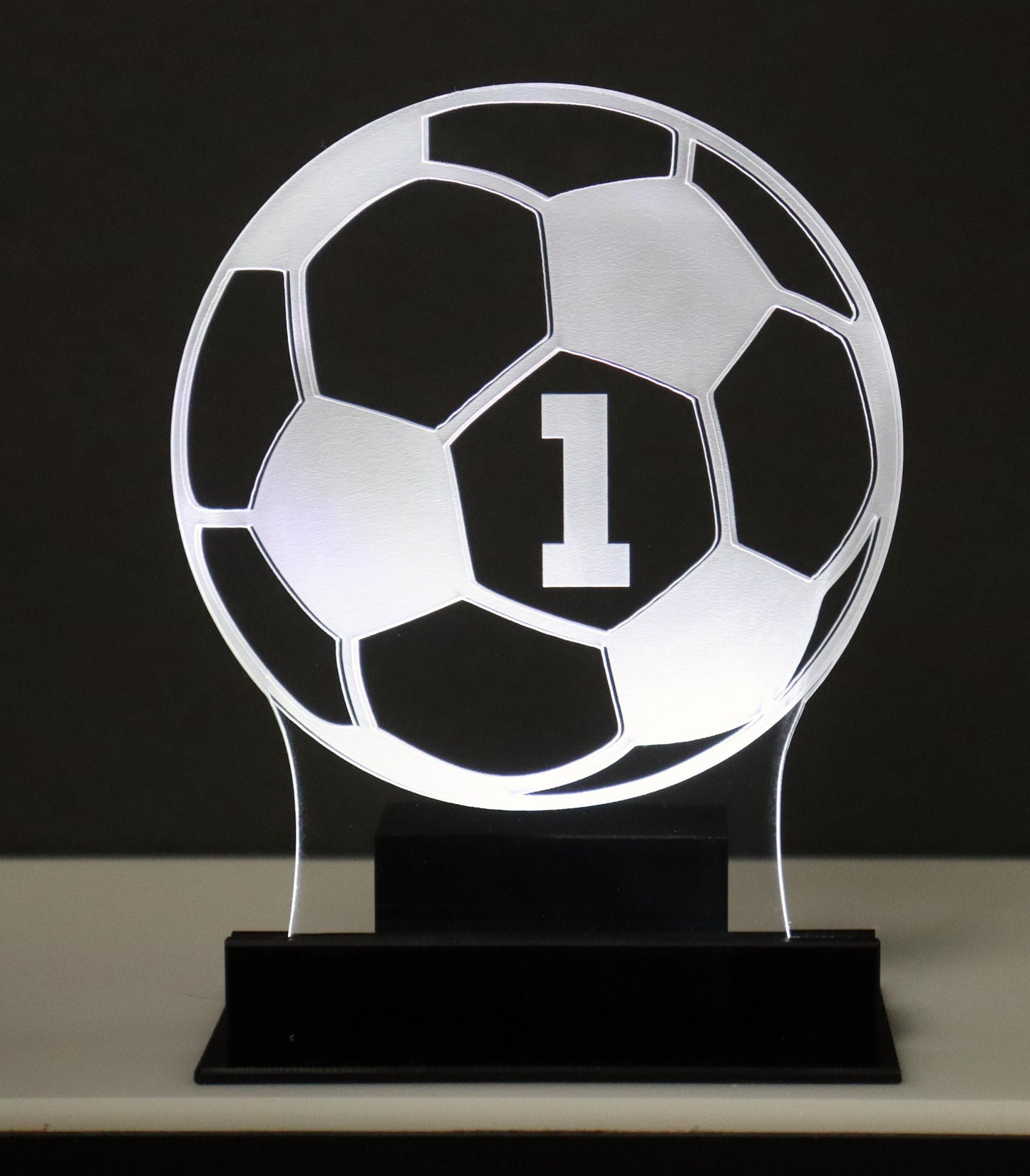 LED Table Number - Set of 4- Soccer Ball Design