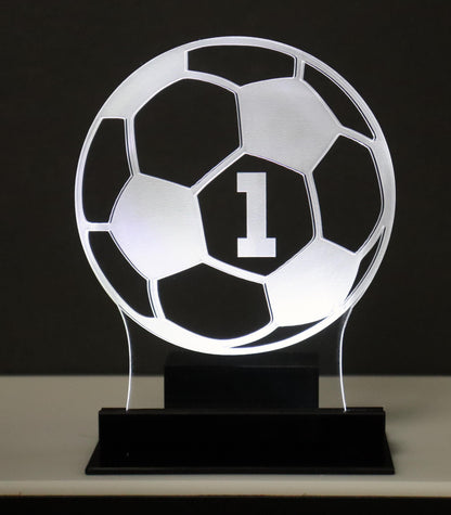 LED Table Number - Set of 4- Soccer Ball Design