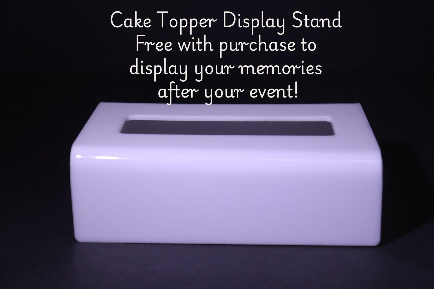 Personalized Cake Topper - Glowing LED - Engraved Acrylic - Music Lovers Design