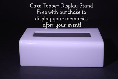 Personalized Cake Topper - Glowing LED - Engraved Acrylic - Music Lovers Design