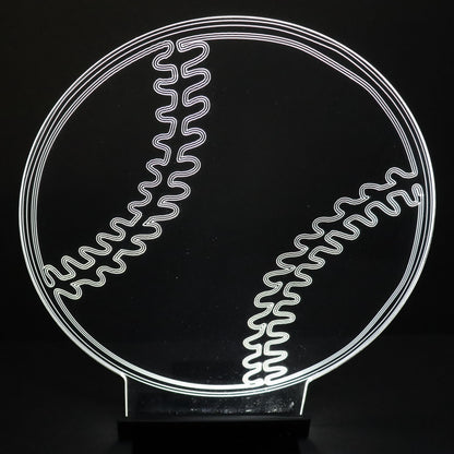 LED Baseball Centerpiece-10" wide x 12" high-Table Decor-9 Volt Battery Powered-Add your logo or message!