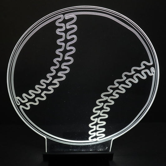 LED Baseball Centerpiece-10" wide x 12" high-Table Decor-9 Volt Battery Powered-Add your logo or message!