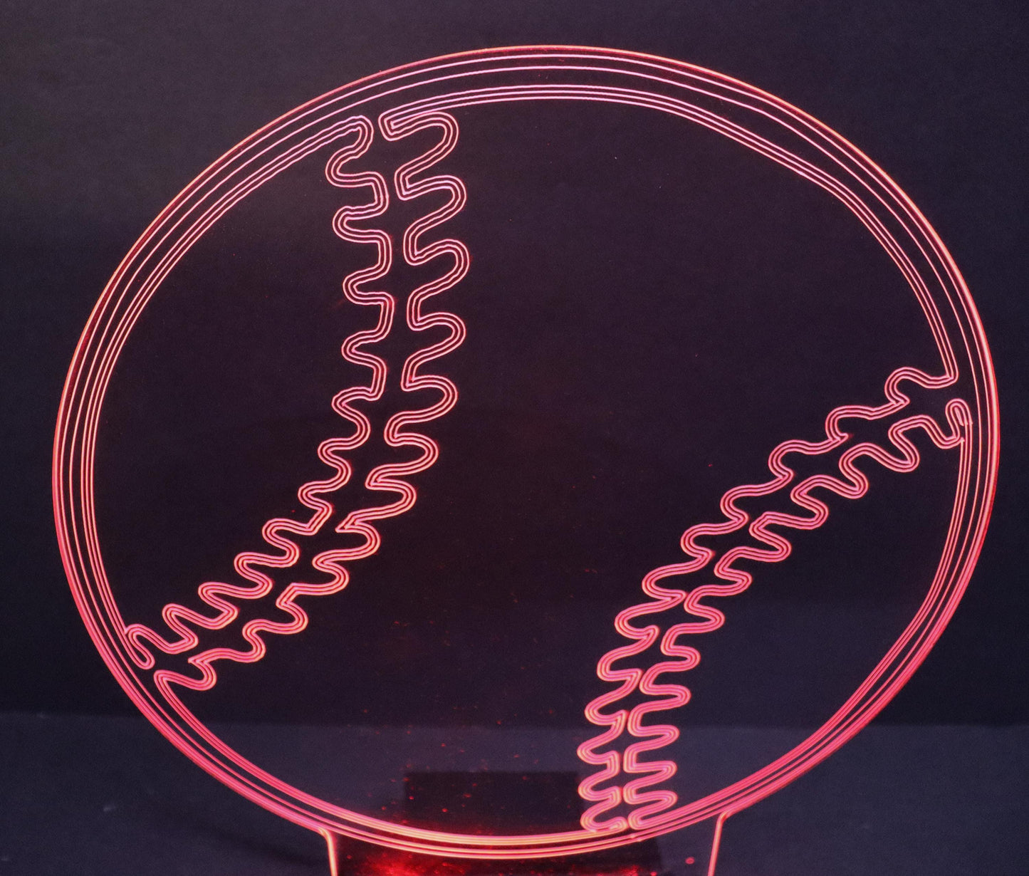 LED Baseball Centerpiece-10" wide x 12" high-Table Decor-9 Volt Battery Powered-Add your logo or message!