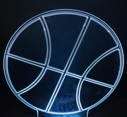 LED Basketball Centerpiece-10" wide x 10" high-Table Decor-9 Volt Battery Powered-Add your logo or message!