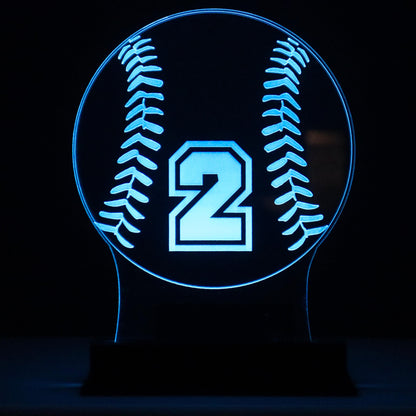 LED Table Number - Set of 4- Baseball
