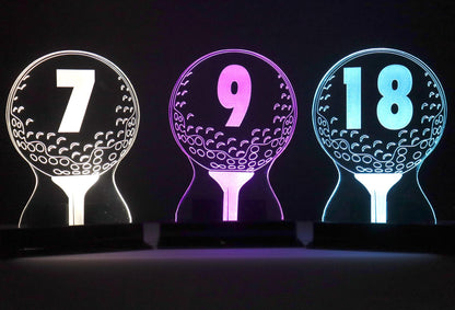 LED Table Number - Set of 4- Golf Ball Design