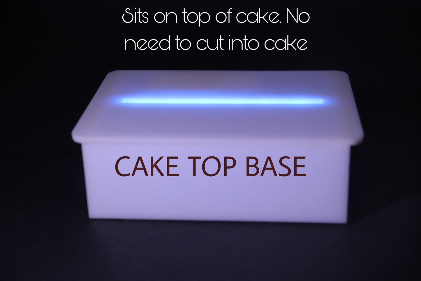 Personalized Cake Topper - Glowing LED - Engraved Acrylic - Horse & Carriage Design