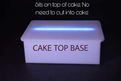 Personalized Cake Topper - Glowing LED - Engraved Acrylic - Horse & Carriage Design