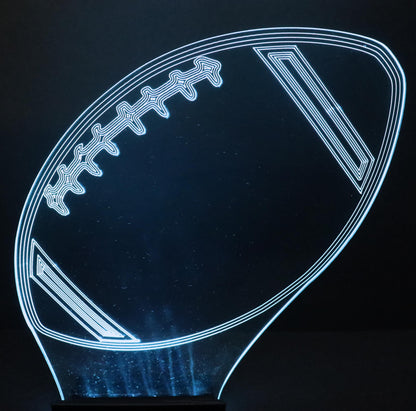 LED Football Centerpiece-12" wide x 10" high-Table Decor-9 Volt Battery Powered-Add your logo or message!