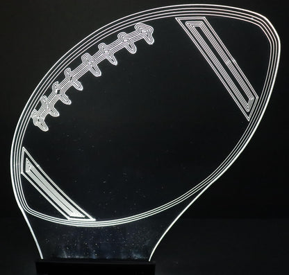 LED Football Centerpiece-12" wide x 10" high-Table Decor-9 Volt Battery Powered-Add your logo or message!