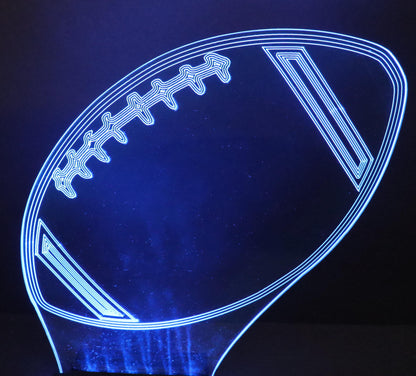 LED Football Centerpiece-12" wide x 10" high-Table Decor-9 Volt Battery Powered-Add your logo or message!