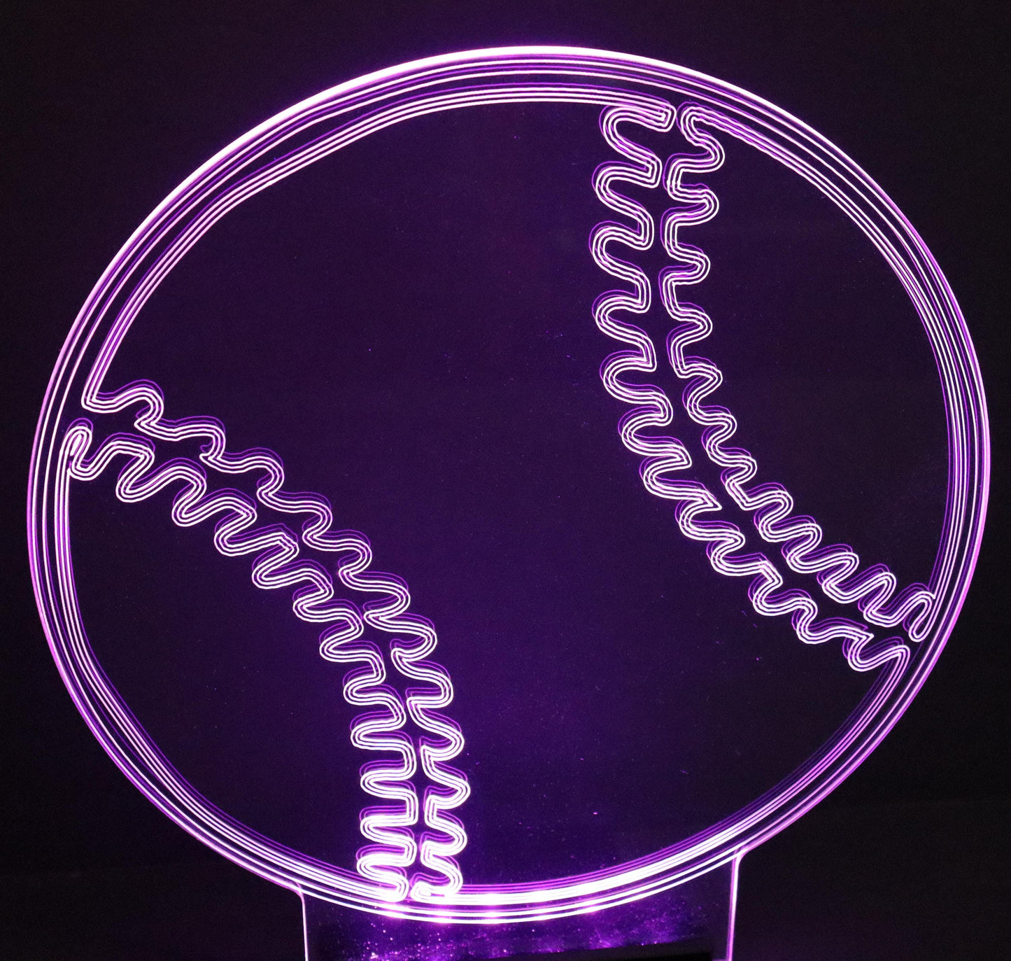 LED Baseball Centerpiece-10" wide x 12" high-Table Decor-9 Volt Battery Powered-Add your logo or message!