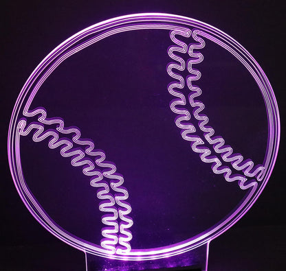 LED Baseball Centerpiece-10" wide x 12" high-Table Decor-9 Volt Battery Powered-Add your logo or message!