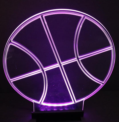 LED Basketball Centerpiece-10" wide x 10" high-Table Decor-9 Volt Battery Powered-Add your logo or message!