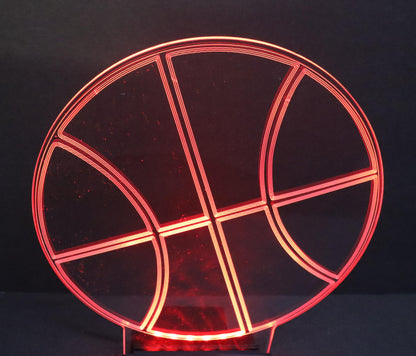 LED Basketball Centerpiece-10" wide x 10" high-Table Decor-9 Volt Battery Powered-Add your logo or message!